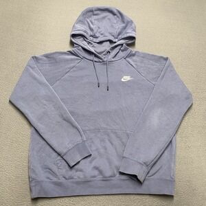 Nike Hoodie Mens Medium Purple BV4124-491 Swoosh Pullover Sweatshirt Athletic